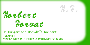 norbert horvat business card